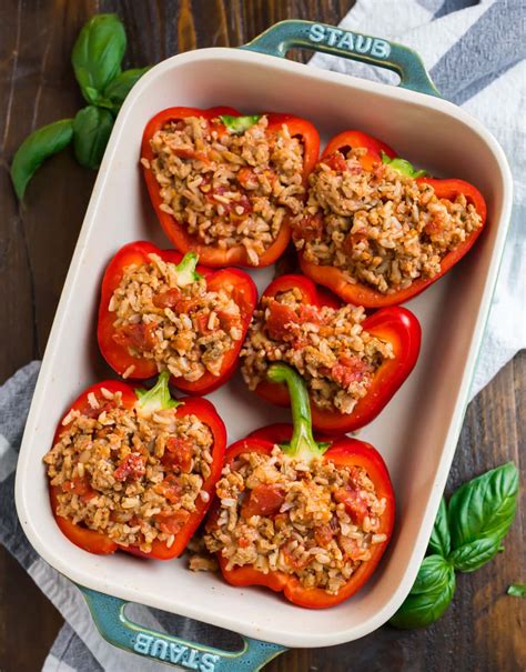 Italian Stuffed Peppers Easy And Healthy