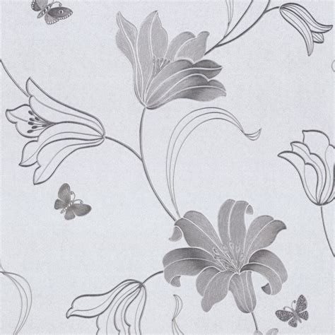 Metallic Wallpaper Amelia Floral Muriva