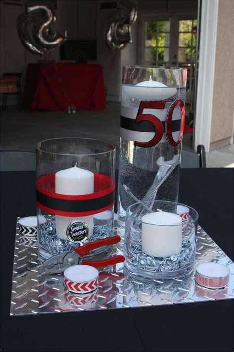 Ideas for men's 50th birthday party. Black and White 50th Birthday Party Decorations 50th ...