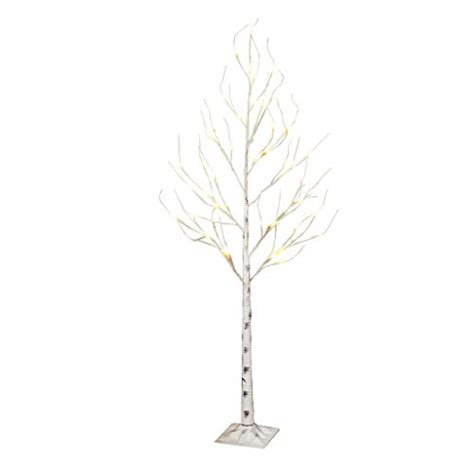 Vanthylit 5ft 56lt Pre Lit Birch Tree With Warm White Christmas Lights