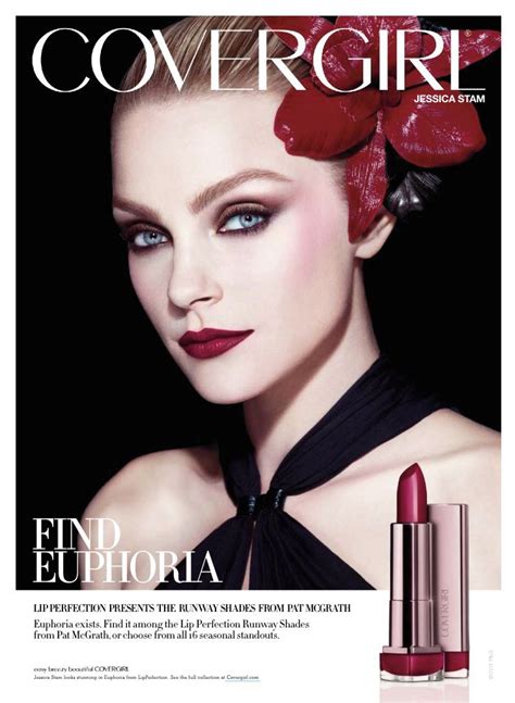 Covergirl Cosmetic Advertising With Jessica Stam