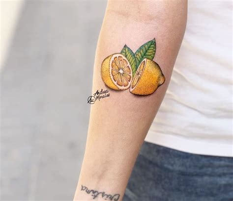 Tattoo Photo Lemon Tattoo By Andrea Morales Food Tattoos Body Art