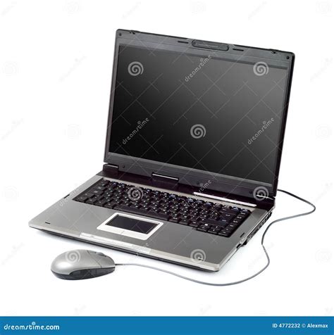 High End Laptop Computer With Mouse Stock Photo Image Of Monitor