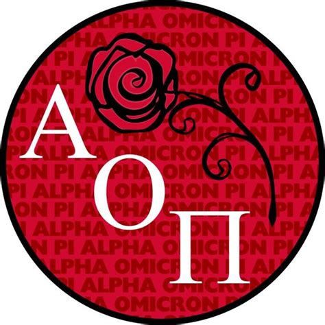 Alpha Omicron Pi Mascot Round Decals