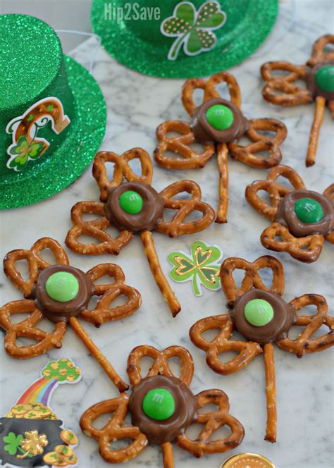 4 Ingredient Easy Shamrock Pretzels St Patricks Day Snack Hip2save