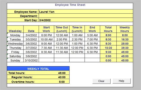 60 Sample Timesheet Templates Pdf Doc Excel Free And Premium Templates