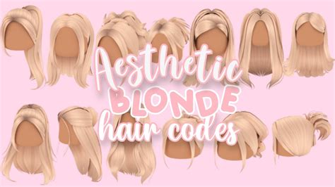 Aesthetic BLONDE Hair Codes For Roblox Bloxburg YouTube