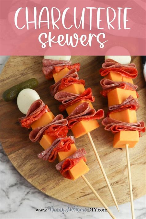 Meat And Cheese Individual Charcuterie Skewers Appetizers