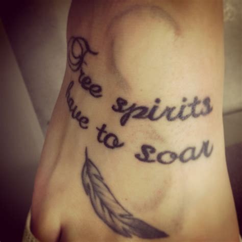 my foot tattoo! free spirits have to soar.