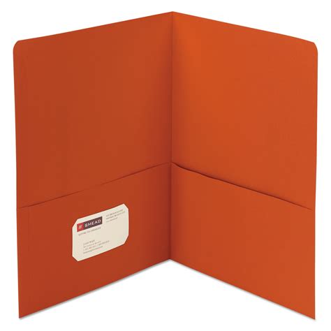Smead Two Pocket Folder Textured Paper Orange 25box Smd87858