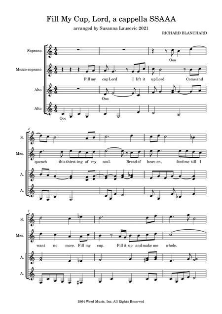 Fill My Cup Lord By Richard Blanchard Digital Sheet Music For Octavo Download Print A