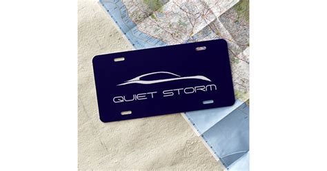 Custom Car License Plate Silhouette Quiet Storm Zazzle
