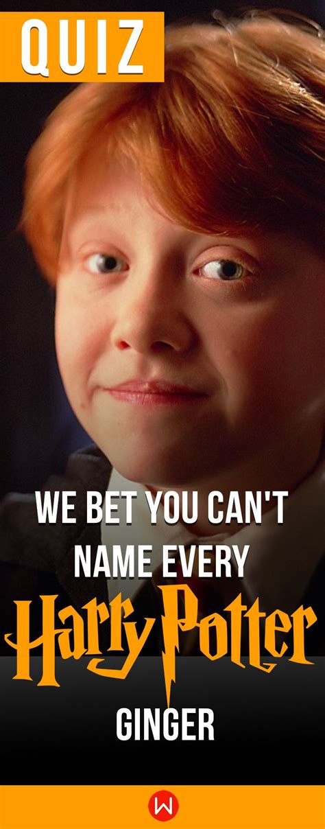 Only A True Potterhead Can Name Every Harry Potter Ginger Can You Harry Potter Harry Potter