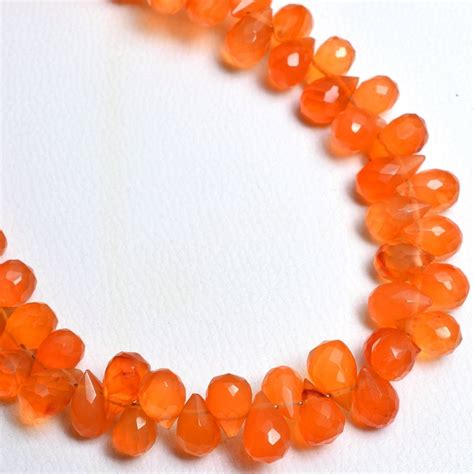Natural Carnelian Drop Shape Beads Buy Online Shyama Gems