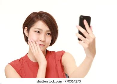 Japanese Woman Takes Selfie Stock Photo Shutterstock