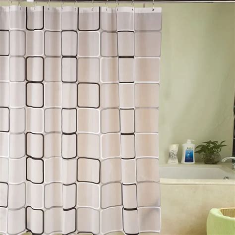Modern Europe Peva Bathroom Shower Curtains Waterproof Bath Curtain