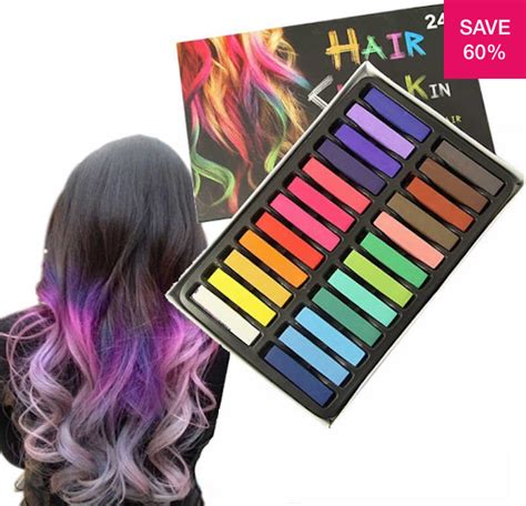 60 Off On Hair Chalk For Instant And Temporary Hair Colour Multiple