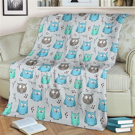 Owl Blanket Owl Throw Blanket Owl Fleece Blanket Owl Etsy