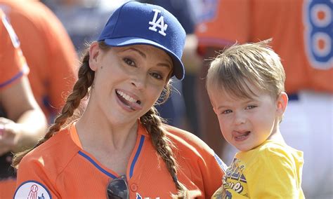 Alyssa Milano Brings Her Young Son Milo Along As She Plays In Celebrity