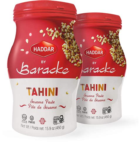 Haddar By Baracke 100 Pure Ground Sesame Tahini 159oz Jar