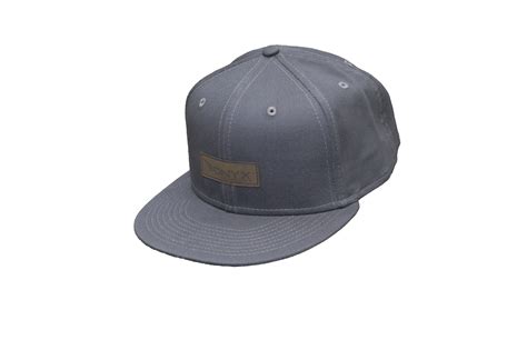 Onyx Flat Bill Snapback Charcoal With Brown Patch Onyx Racing Products