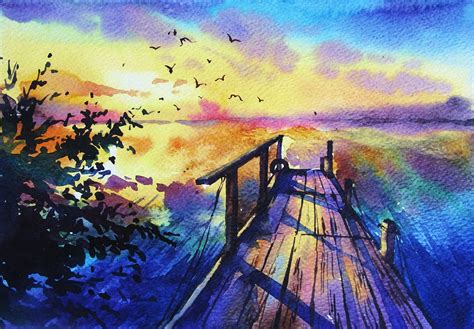 See more ideas about watercolor, watercolor art, watercolour tutorials. Watercolor Scenes Beginners at PaintingValley.com ...