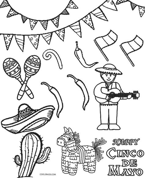 Kindergarten cinco de mayo coloring pages. Printable Cinco de Mayo Coloring Pages For Kids