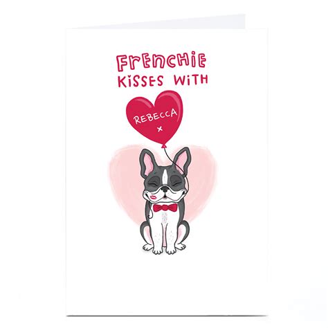 buy personalised blue kiwi card frenchie kisses for gbp 2 29 card factory uk