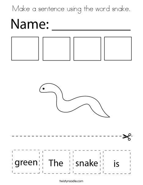 Twisty Noodle Name Free Coloring Pages