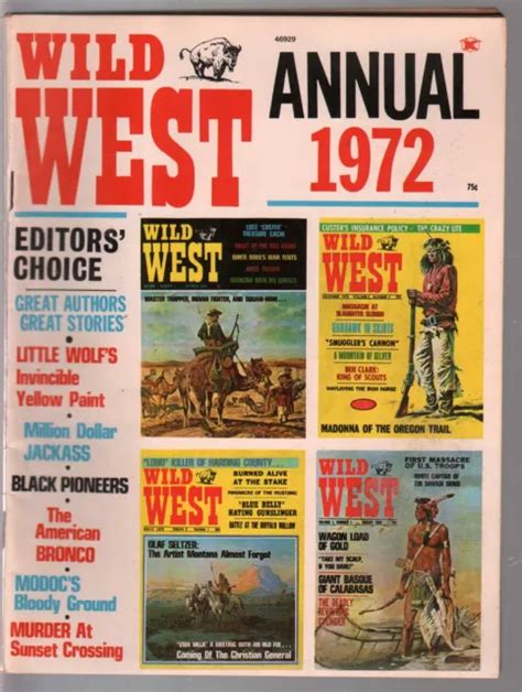 Wild West Annual 1972 Black Pioneers Indians Gunfights History Pulp