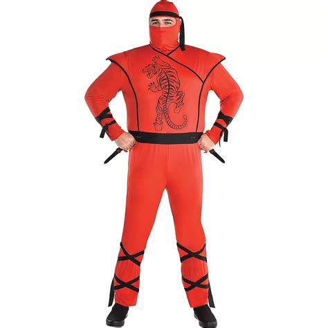 Mens Red Ninja Costume Plus Size Party City