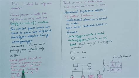 sex limited traits and sex influnenced traits youtube