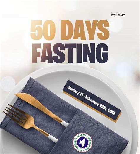 2024 Rccg 50 Days Fasting 11th Of January To Thursday 29th February 2024