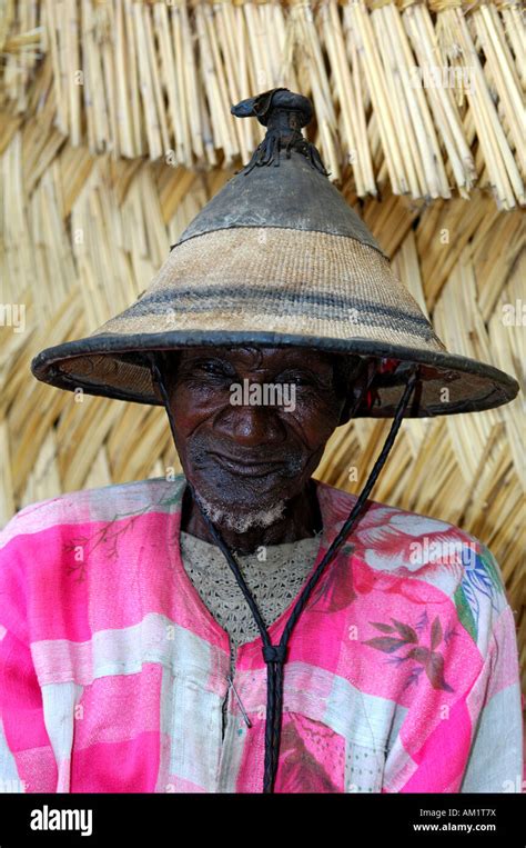 Old Man With Fulani Hat Burkina Faso Stock Photo Alamy