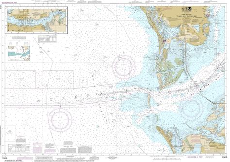Tampa Bay Entrance 2014 Map Nautical Chart Florida Harbors Etsy