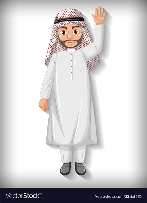 Arab Man Cartoon Character Royalty Free Vector Image