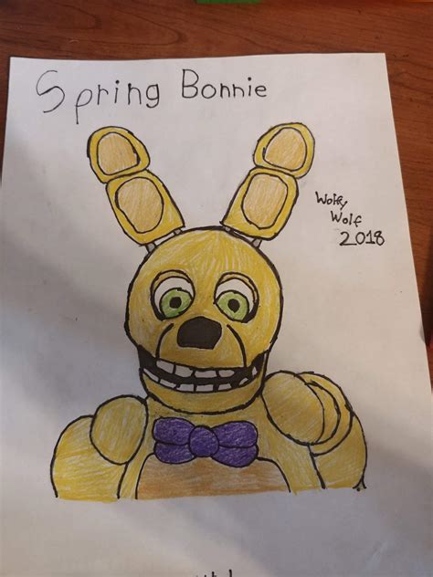 Draw the fun and easy way. Spring Bonnie is finished. I used a base of Springtrap to ...
