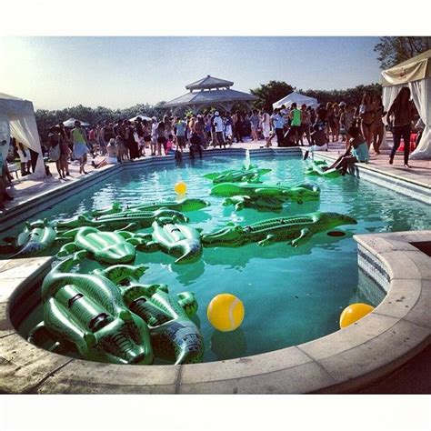 Soaking Up The Sun While Poolside At The Lacoste Live Desert Pool Party