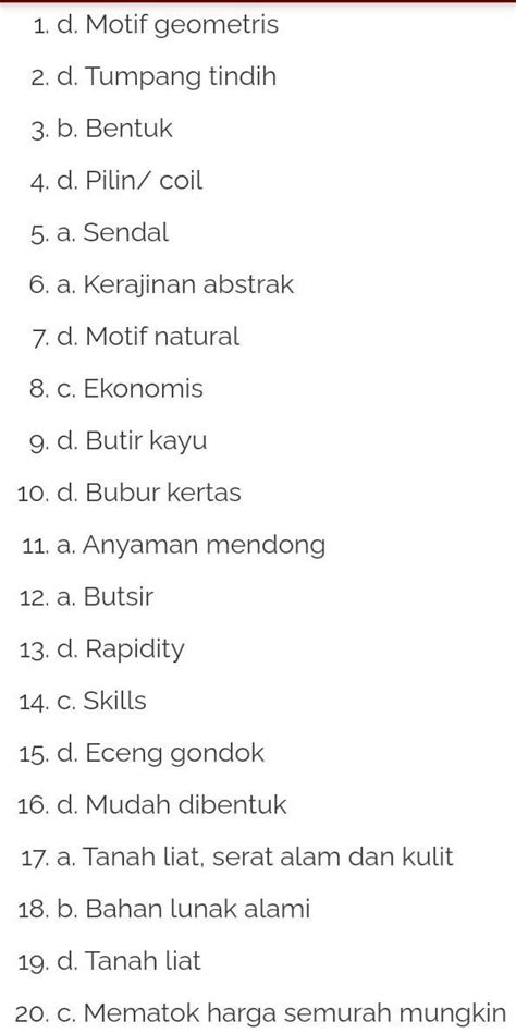 Kecapi siter ini memiliki struktur yang serupa dengan kecapi perahu, bedanya hanya pada lubang dimana pada kecapi perahu ini ditempatkan pada bagian bawah. soal pilihan ganda beserta jawabannya dari materi Ragam Hias Bahan buatan dan bahan alam ...