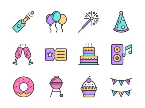 Party Icon Set By Ho Ngoc Tan On Dribbble