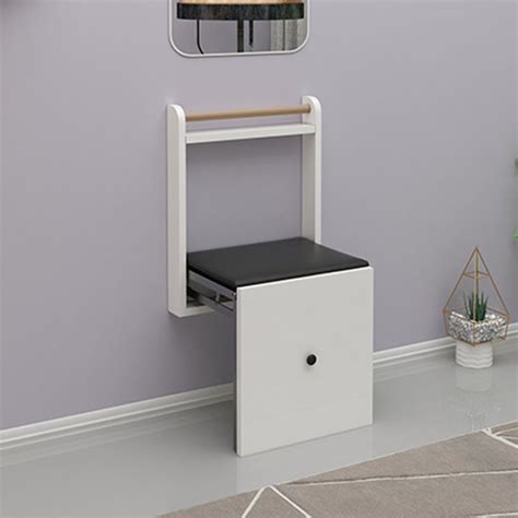 Folding Shoe Changing Stool Wall Mounted Invisible Doorway Entrance