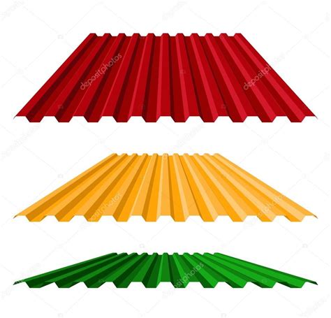 Vector Corrugated Metal Sheet Corrugated Metal Roof — Stock Vector