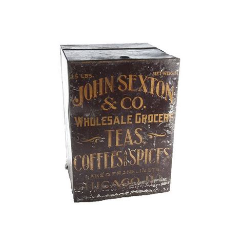 large antique tea coffee and spice tin john sexton wholesale grocers found on polyvore spice