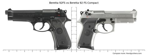 Beretta 92fs Vs Beretta 92 Fs Compact Size Comparison Handgun Hero