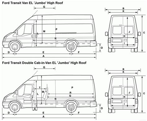 Ford Transit Van High Roof Dimensions Campingbus Kombis Design