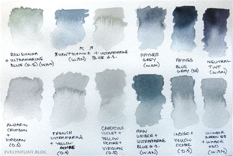 Twelve Shades Of Grey Nb Watercolor Mixing Watercolor Palette