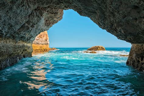 Download Horizon Portugal Sea Ocean Nature Cave 4k Ultra Hd Wallpaper