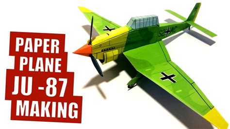 How To Make Paper Plane Model Ju 87 Stuka Papercraft Diy Paper