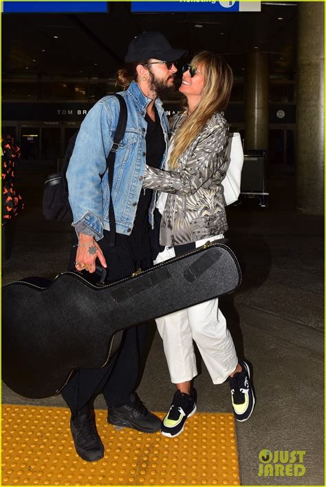 Heidi Klum Husband Tom Kaulitz Share A Kiss At LAX Airport Photo