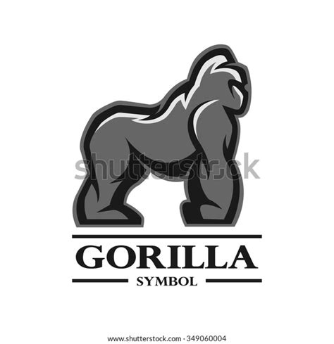 Gorilla Symbol Logo Labels Other Design Stock Vector Royalty Free